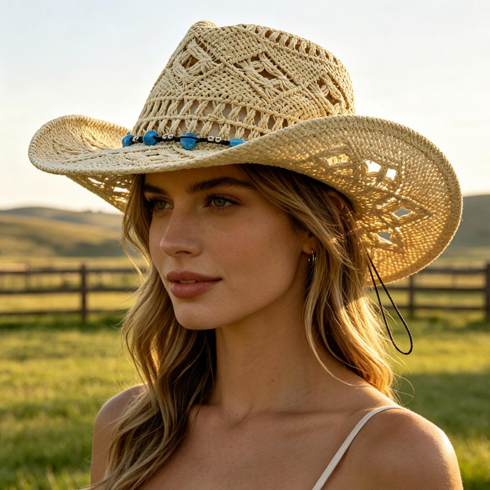 Wide Brim Cowboy Hat Comfortab - đánh giá và giá Cowboy Hat Straw
